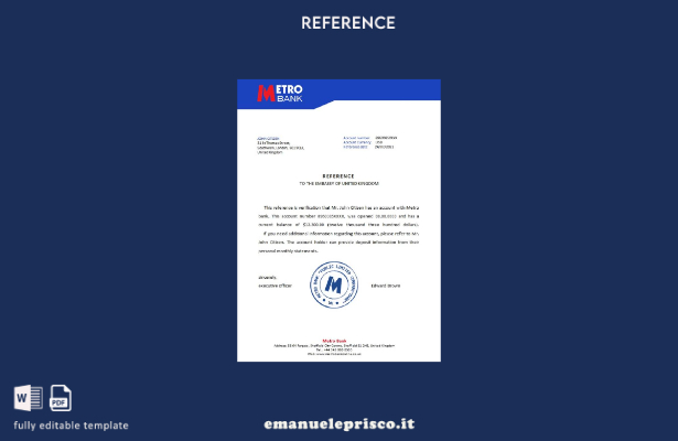 modello di riferimento della banca metropolitana del Regno Unito in stile verifi